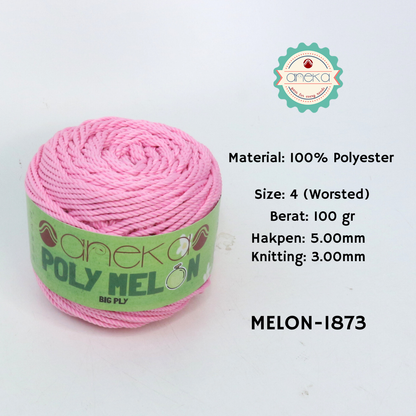 KATALOG - Benang Rajut Poly Melon Big Ply /  Polyester Crochet Knitting Yarn