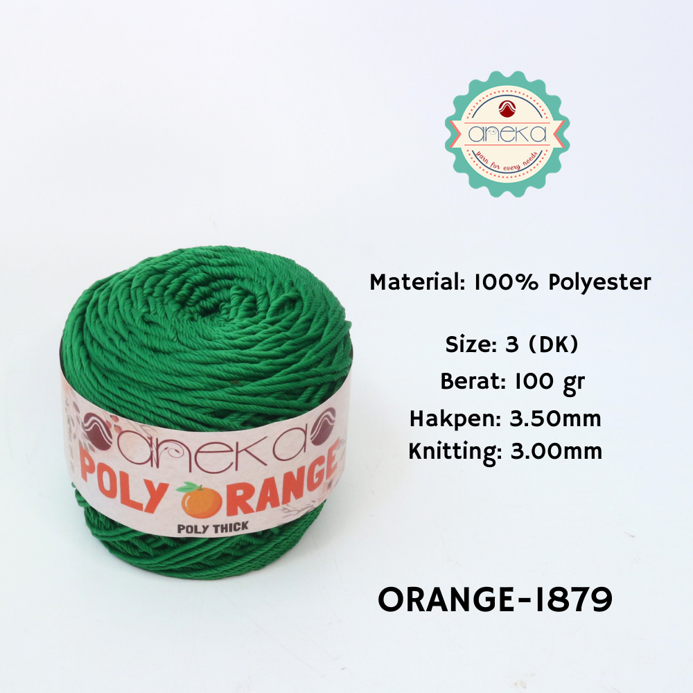 KATALOG - Benang Rajut Poly Orange / PolyThick / Polyester Crochet Knitting Yarn