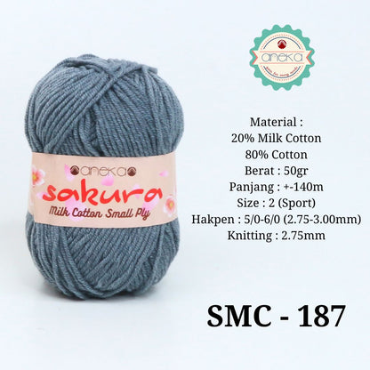 KATALOG - Benang Rajut Katun Susu 4 ply / Sakura SMALL PLY Milk Cotton Yarn - 2