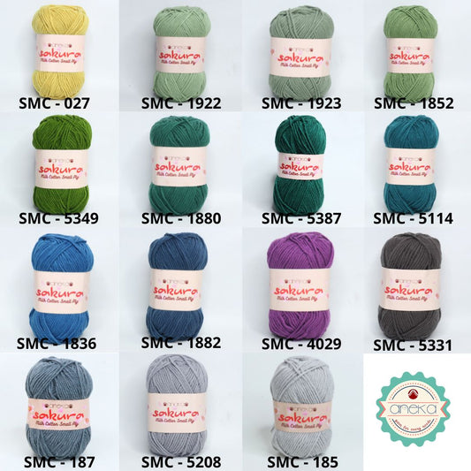 KATALOG - Benang Rajut Katun Susu 4 ply / Sakura SMALL PLY Milk Cotton Yarn - 2