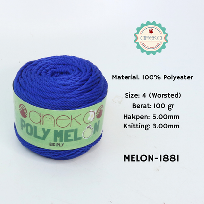 KATALOG - Benang Rajut Poly Melon Big Ply /  Polyester Crochet Knitting Yarn
