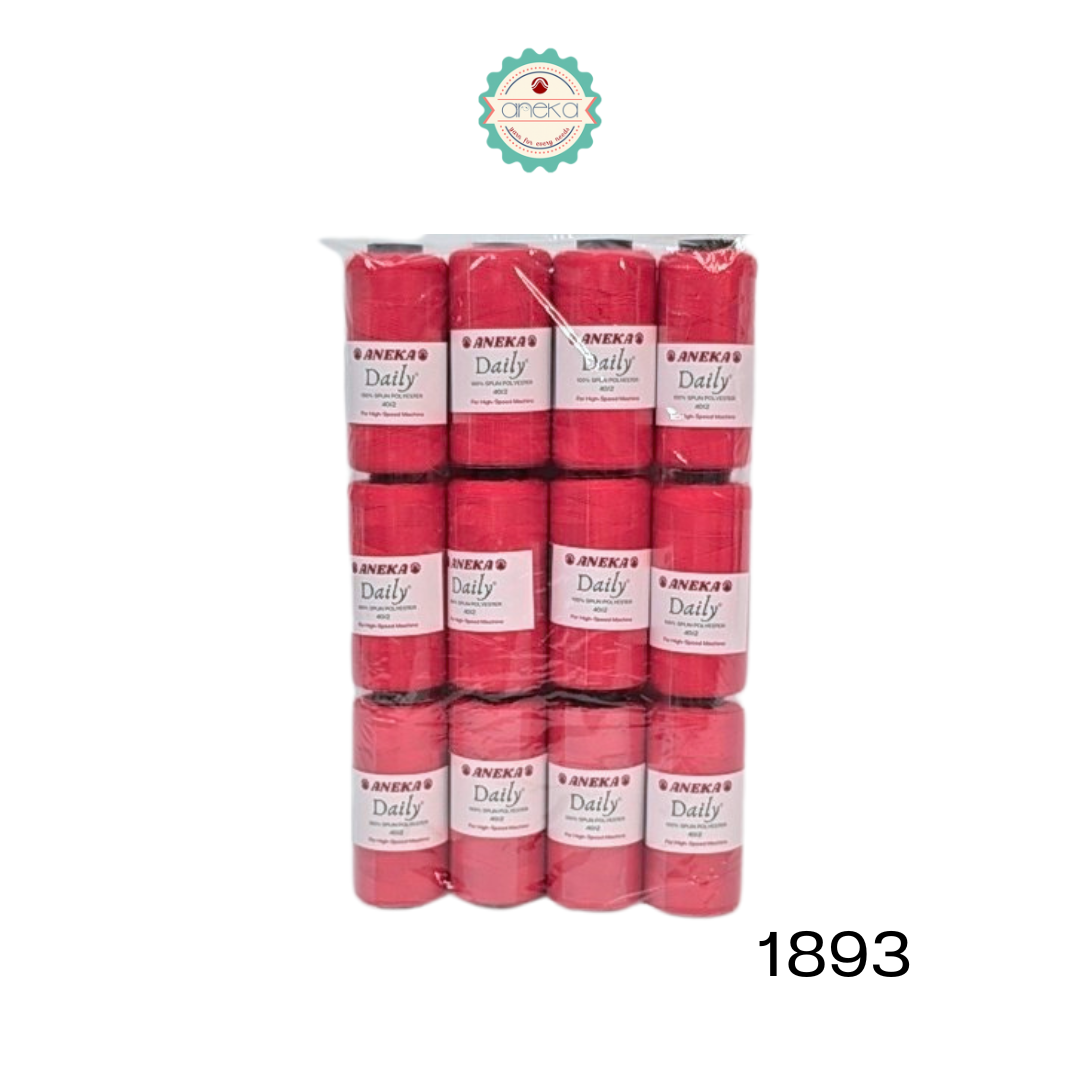 ANEKA - [12 PCS] Benang Jahit Daily / Spun Polyester Lusin