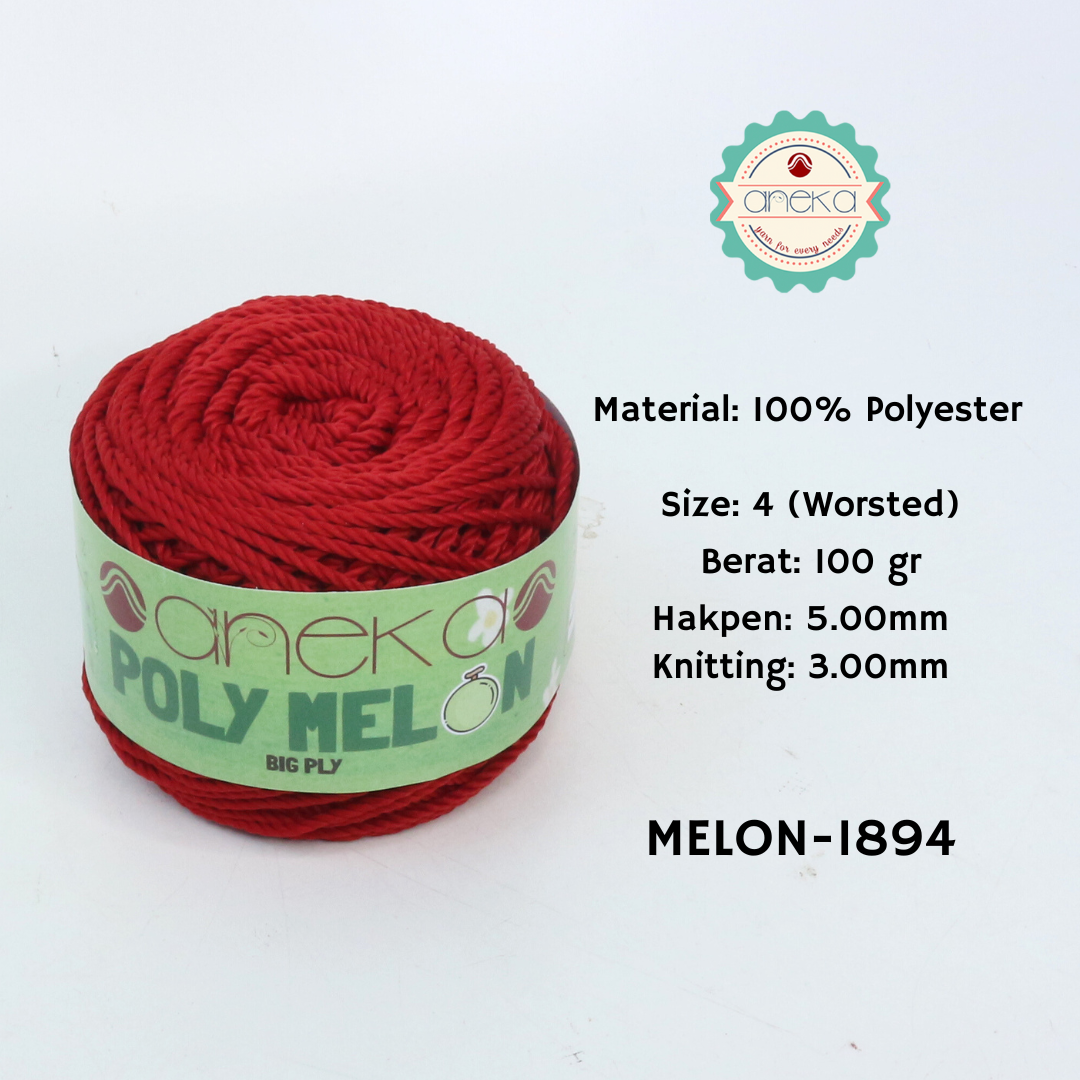KATALOG - Benang Rajut Poly Melon Big Ply /  Polyester Crochet Knitting Yarn