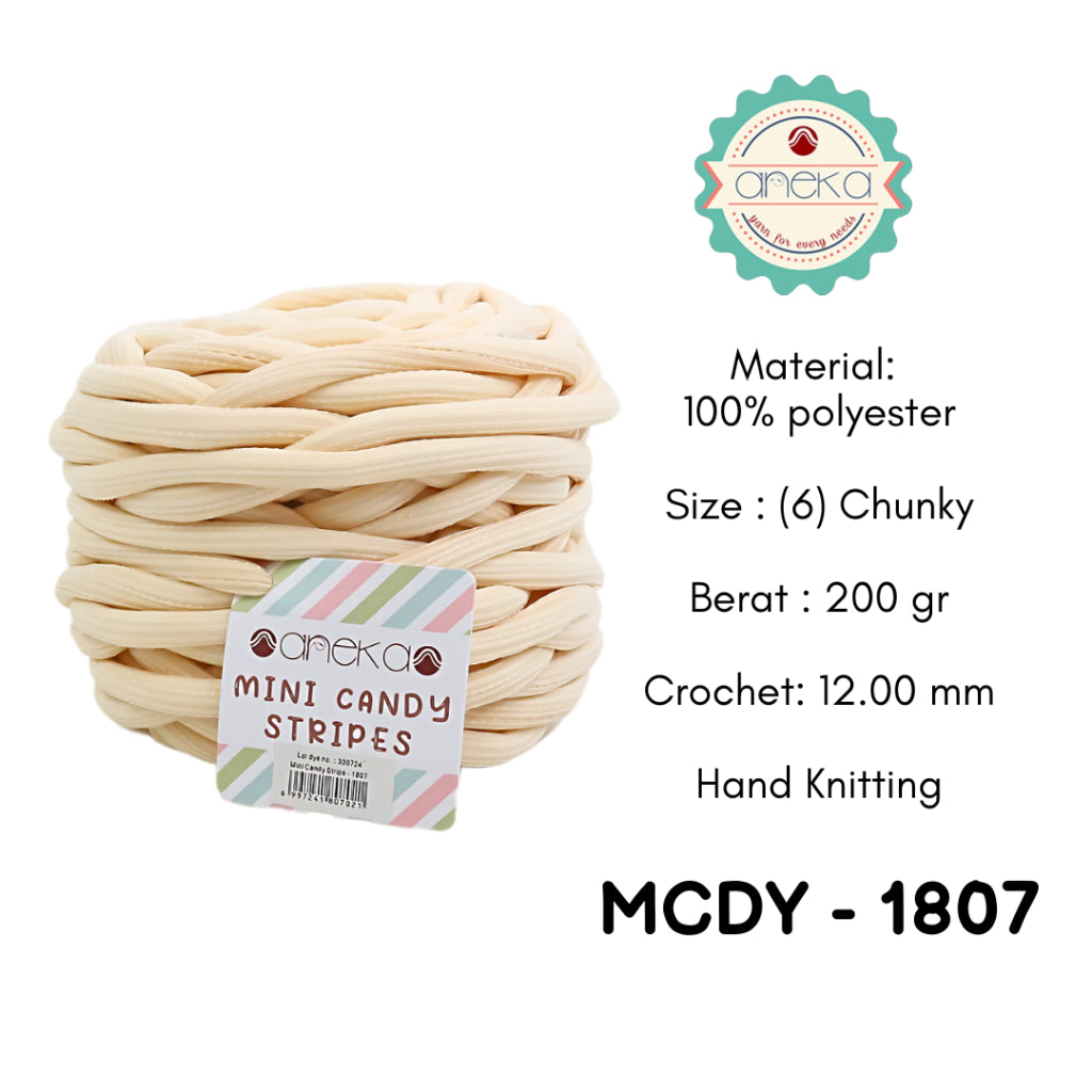 KATALOG - Benang Rajut Mini Candy Stripes / Chunky Crochet Knitting Yarn