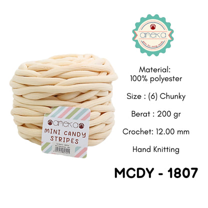 KATALOG - Benang Rajut Mini Candy Stripes / Chunky Crochet Knitting Yarn