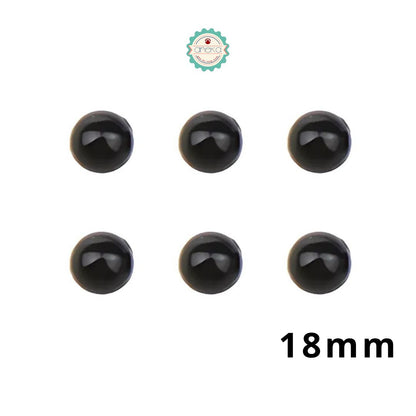 ANEKA - [3 Pasang / 6 PCS] Mata Tempel Plastik Boneka Rajut Amigurumi / Plastic Black Safety Eyes / DIY Crafts Toy Dolls Accessories