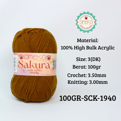 KATALOG - Benang Rajut Sakura Chunky 5 Ply 100gr / Crochet Knitting Yarn