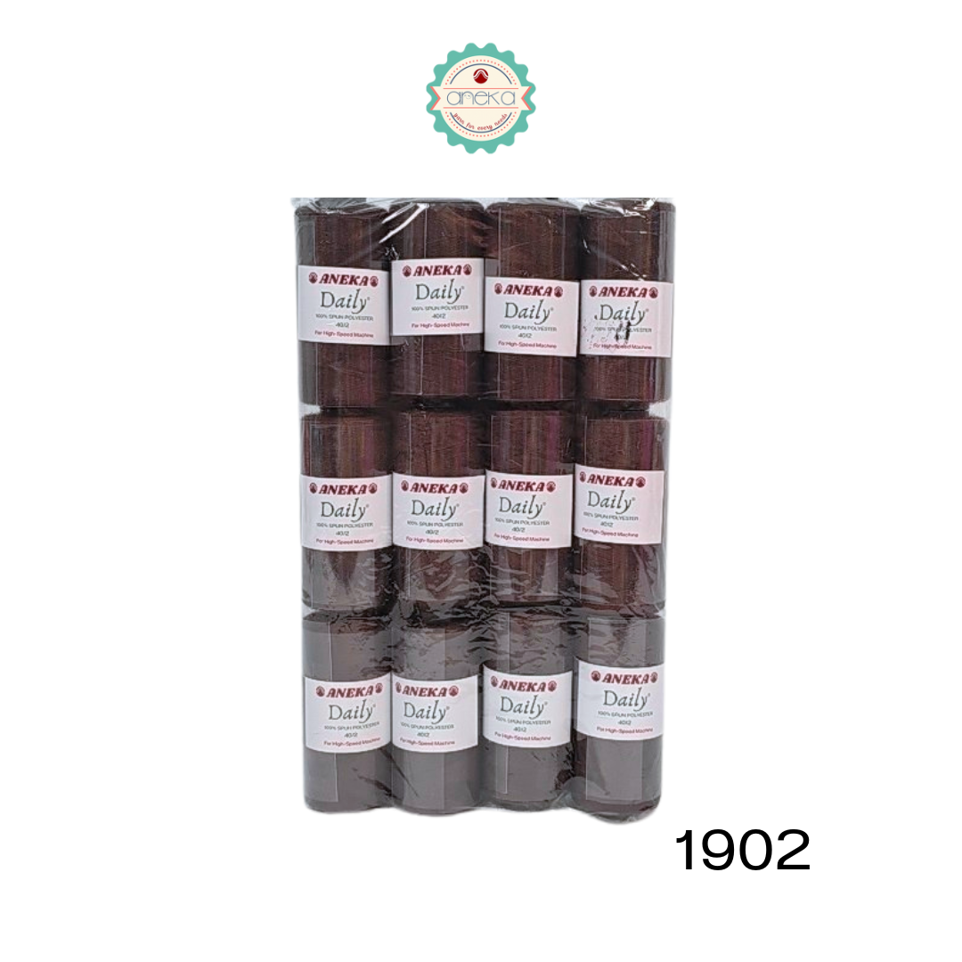 ANEKA - [12 PCS] Benang Jahit Daily / Spun Polyester Lusin