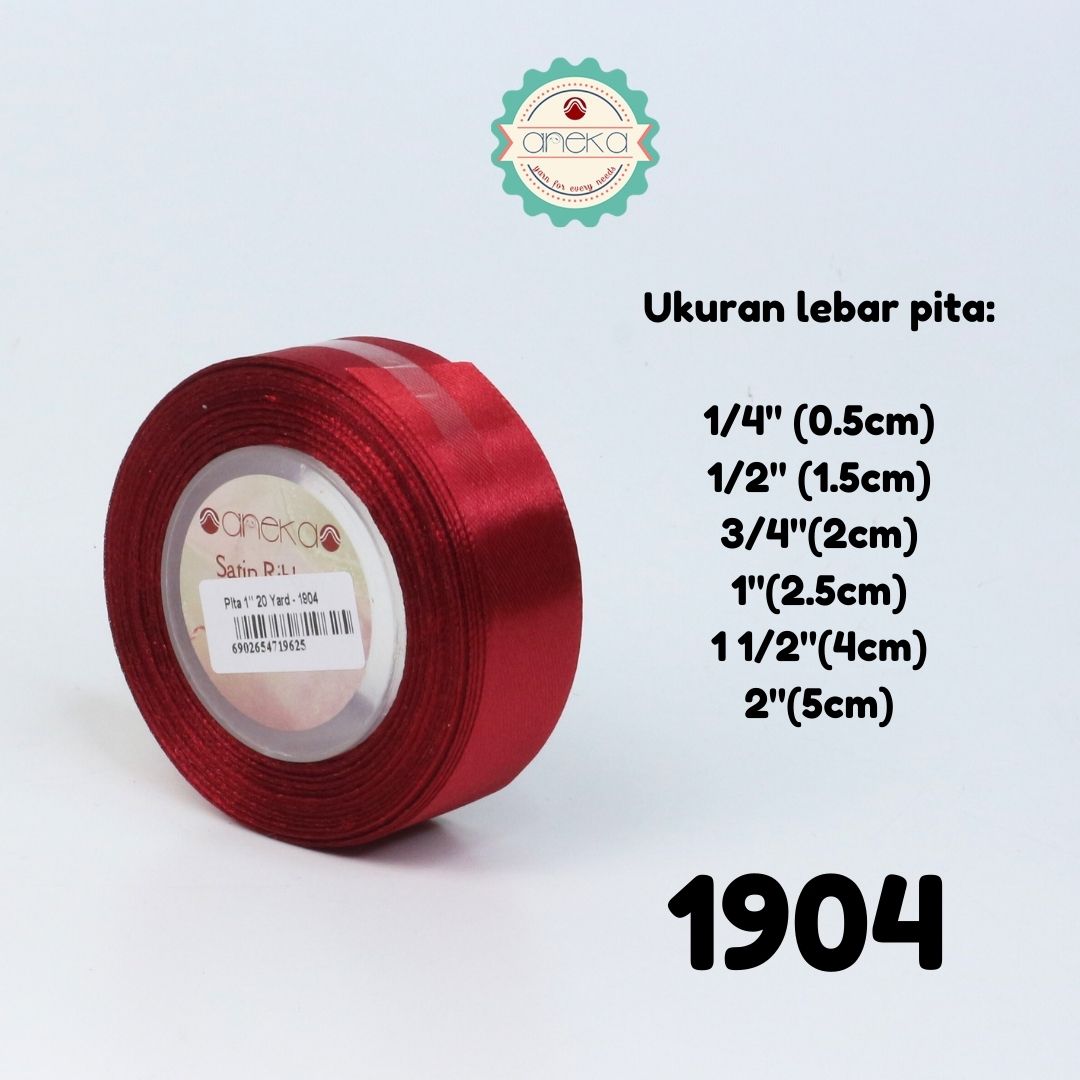 KATALOG - [20 Yard / Roll] Pita Satin 3/4" - 2 cm Pergulung / Satin Silk Ribbon - Part 1