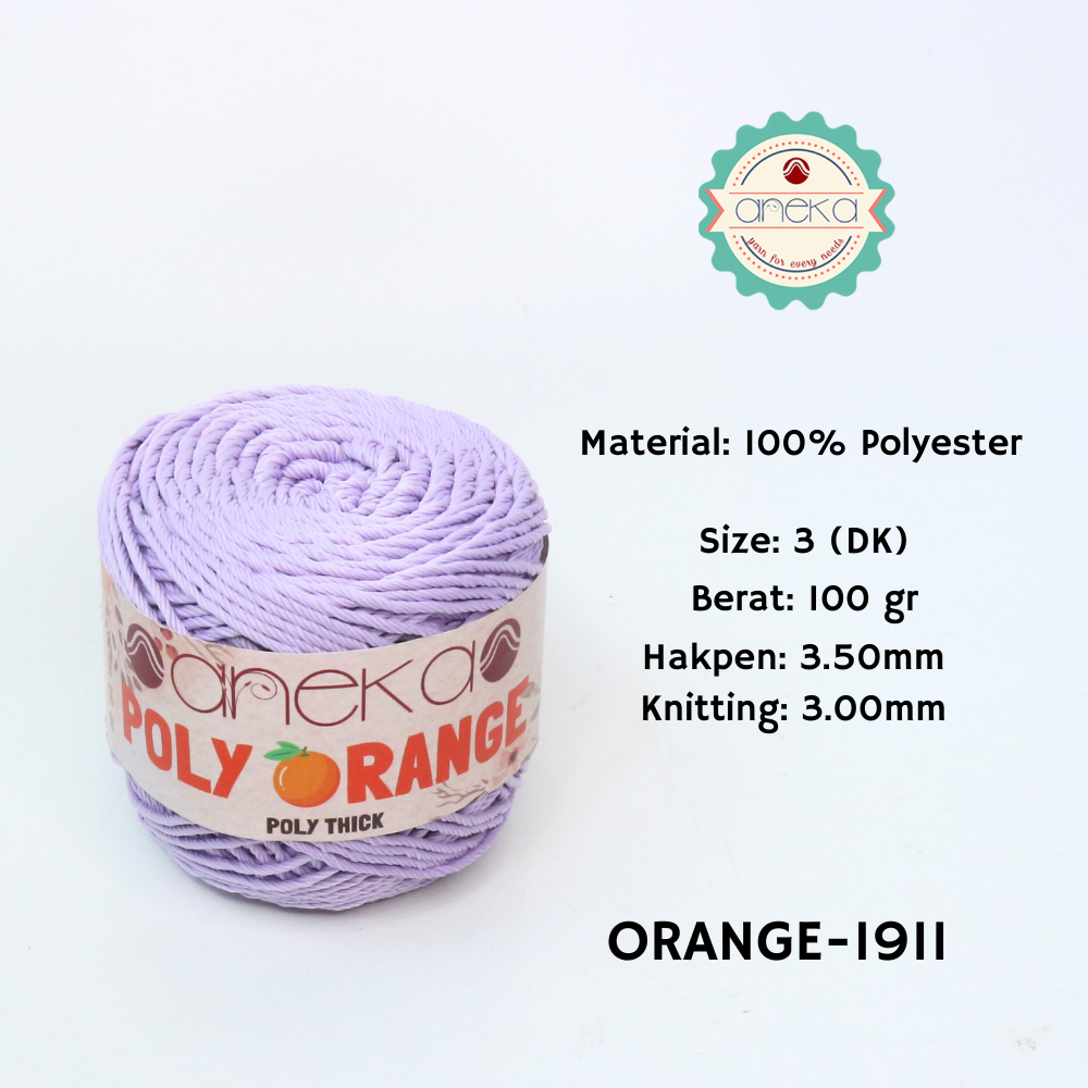KATALOG - Benang Rajut Poly Orange / PolyThick / Polyester Crochet Knitting Yarn