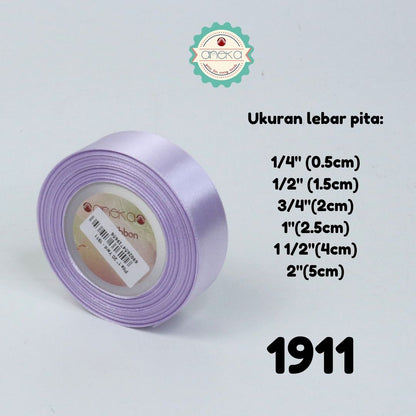 KATALOG - [20 Yard / Roll] Pita Satin 3/4" - 2 cm Pergulung / Satin Silk Ribbon - Part 1