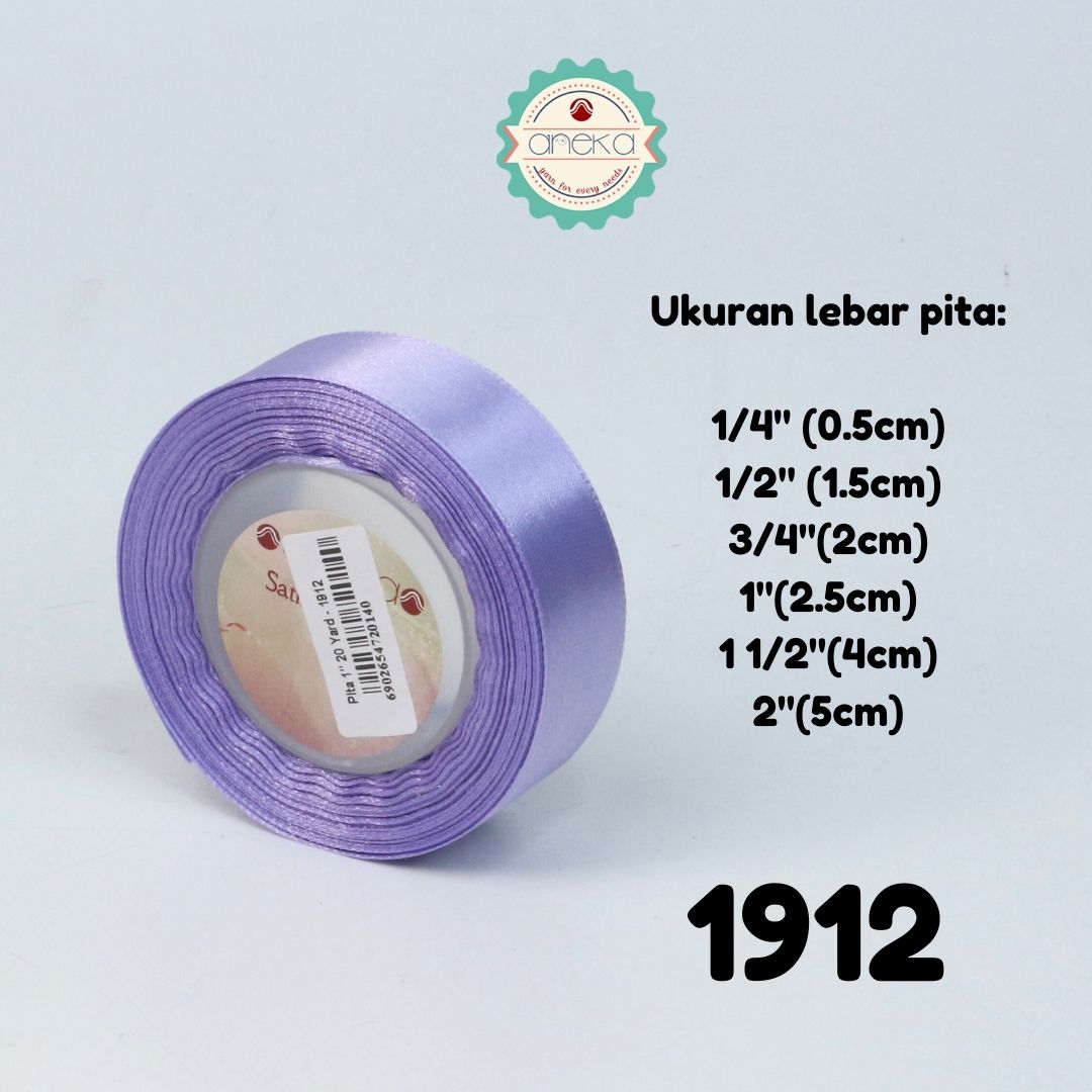 KATALOG - [20 Yard / Roll] Pita Satin 2" - 5 cm Pergulung / Satin Silk Ribbon