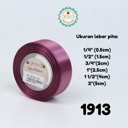 KATALOG - [20 Yard / Roll] Pita Satin 3/4" - 2 cm Pergulung / Satin Silk Ribbon - Part 1