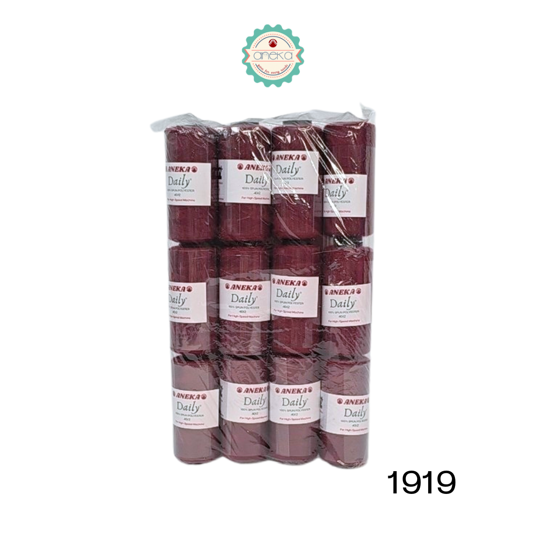 ANEKA - [12 PCS] Benang Jahit Daily / Spun Polyester Lusin