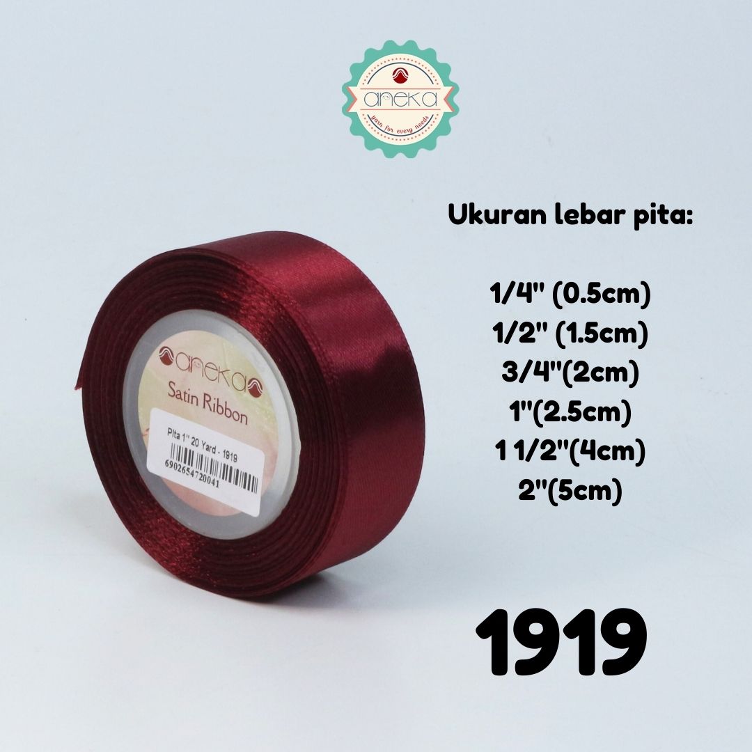 KATALOG - [20 Yard / Roll] Pita Satin 2" - 5 cm Pergulung / Satin Silk Ribbon