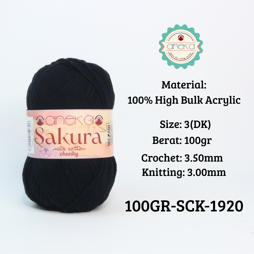 KATALOG - Benang Rajut Sakura Chunky 5 Ply 100gr / Crochet Knitting Yarn