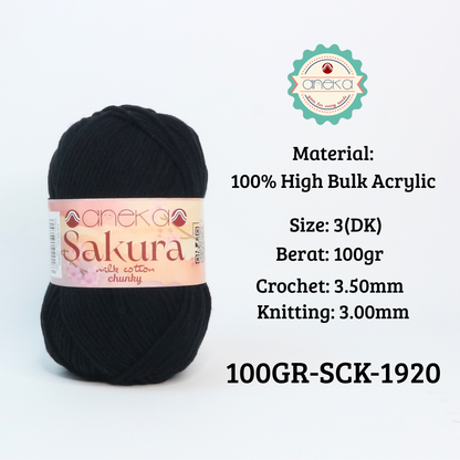 KATALOG - Benang Rajut Sakura Chunky 5 Ply 100gr / Crochet Knitting Yarn