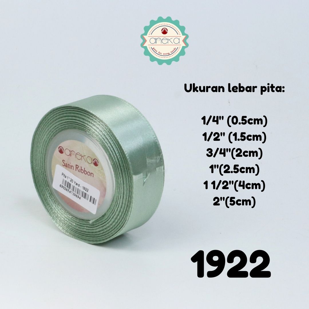 KATALOG - [20 Yard / Roll] Pita Satin 2" - 5 cm Pergulung / Satin Silk Ribbon