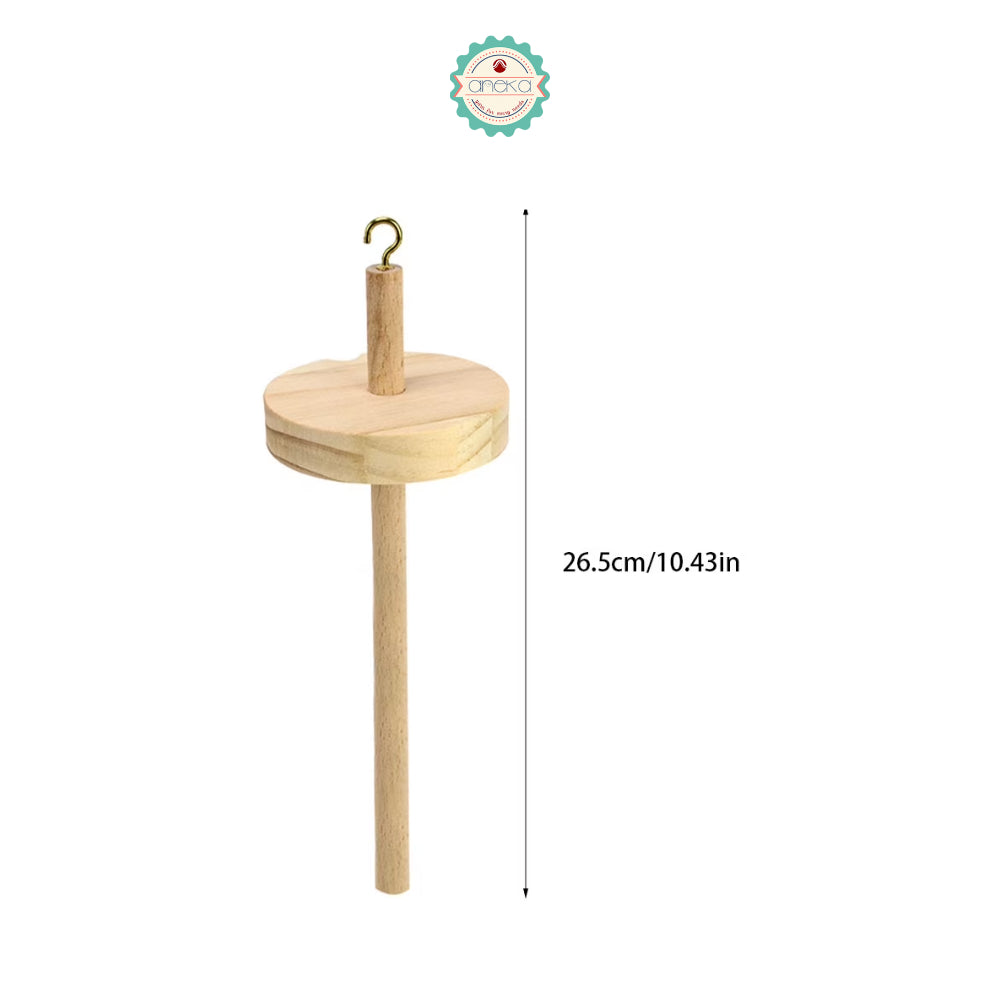 ANEKA - Drop Spindle Hand Carders Twist / Wooden Weaving DIY Spinning Crafts Supply / Tools Accessories