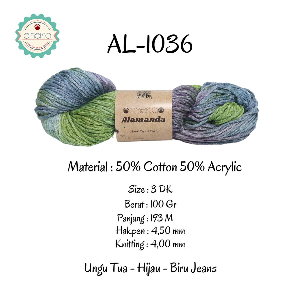 KATALOG - Benang Rajut Alamanda / Hand Dyed Yarn Cotton Yarn / Katun