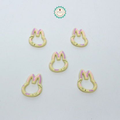 ANEKA - [5PCS] Kait Carabiner Bentuk Kelinci Polkadot / Keychain Rabbit Colorfull