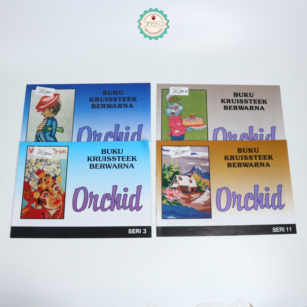 BUKU KRISTIK/CROSS STITCH ORCHID KRUISSTEEK BERWARNA