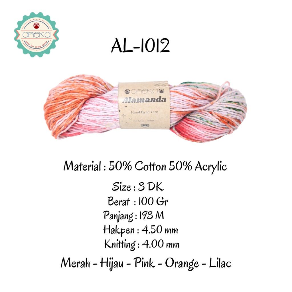 KATALOG - Benang Rajut Alamanda / Hand Dyed Yarn Cotton Yarn / Katun