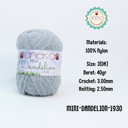 KATALOG - Benang Rajut Mini Dandelion 3 Ply / Crochet Knitting Cord Yarn