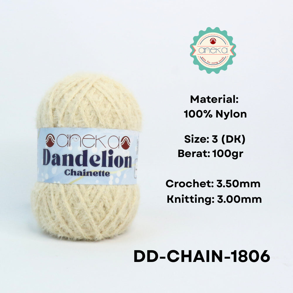 KATALOG - Benang Rajut Knitting Dandelion Chainette / Crochet Yarn Nylon / Nilon