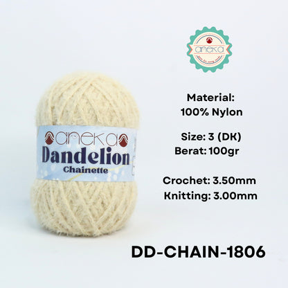 KATALOG - Benang Rajut Knitting Dandelion Chainette / Crochet Yarn Nylon / Nilon