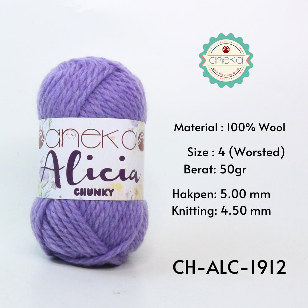 KATALOG - Benang Rajut Alicia Chunky / Wool / Wol Crochet Knitting Yarn