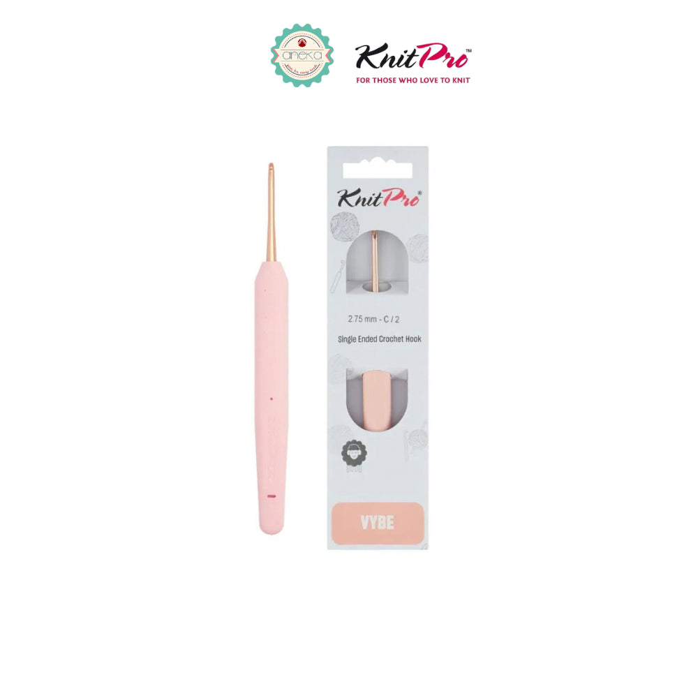 KNITPRO - Vybe Single Ended Crochet Hooks / Alat Rajut Hakpen