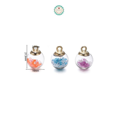 ANEKA - [5PCS] Charm Bola Kristal / Liontin / Pendant /  Luminous Transparent Glass Ball DIY Accesories