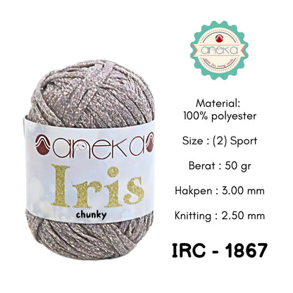 KATALOG - Benang Rajut Iris Chunky / Glitter Yarn Crochet Knitting