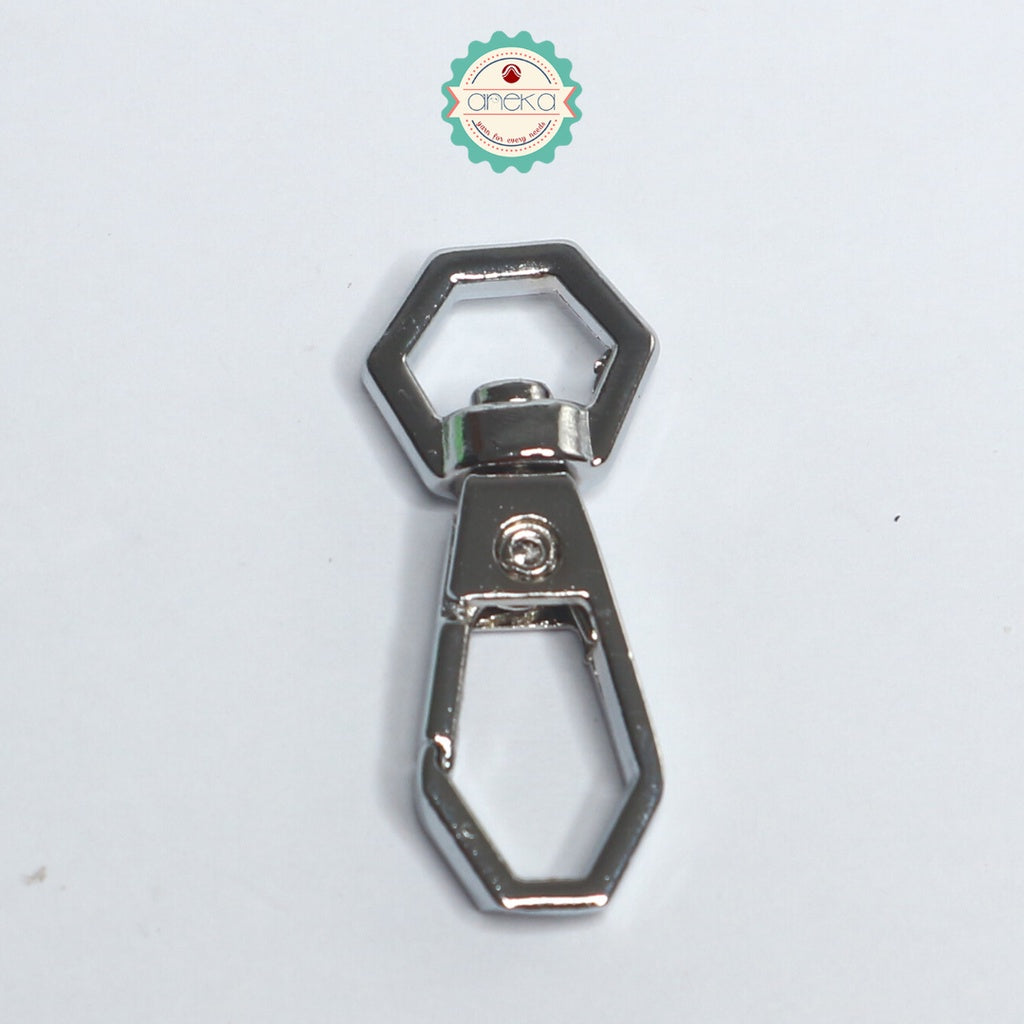 ANEKA - [2PCS] Kait Tas Octagonal Hitam / Emas / Silver / Bakar