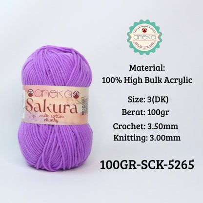 KATALOG - Benang Rajut Sakura Chunky 5 Ply 100gr / Crochet Knitting Yarn