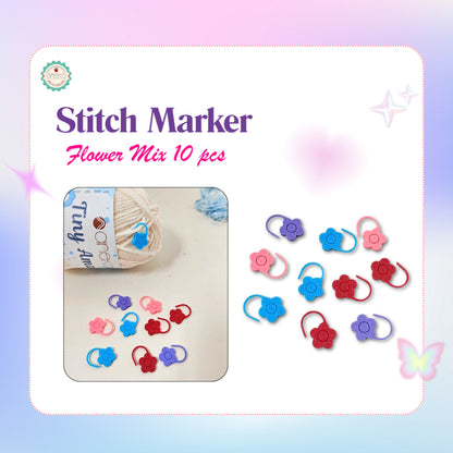 ANEKA - 3D Print Stitch Marker Flower Series / Penanda Rajut Motif Bunga Lucu