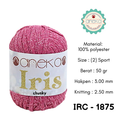 KATALOG - Benang Rajut Iris Chunky / Glitter Yarn Crochet Knitting