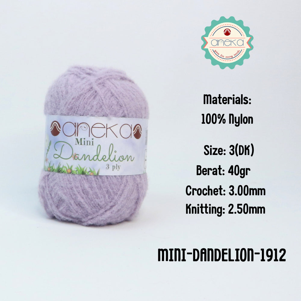 KATALOG - Benang Rajut Mini Dandelion 3 Ply / Crochet Knitting Cord Yarn