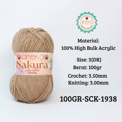 KATALOG - Benang Rajut Sakura Chunky 5 Ply 100gr / Crochet Knitting Yarn