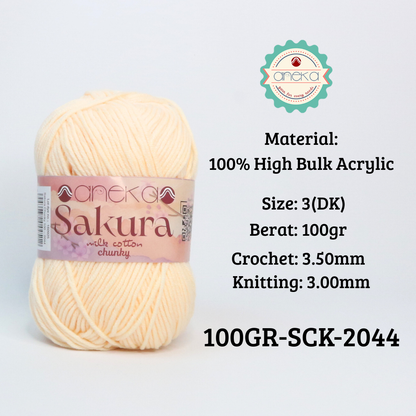 KATALOG - Benang Rajut Sakura Chunky 5 Ply 100gr / Crochet Knitting Yarn