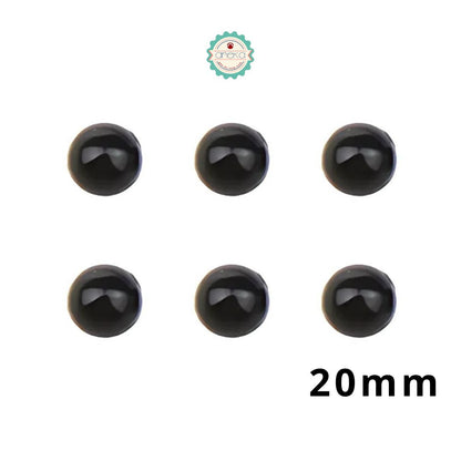 ANEKA - [3 Pasang / 6 PCS] Mata Tempel Plastik Boneka Rajut Amigurumi / Plastic Black Safety Eyes / DIY Crafts Toy Dolls Accessories