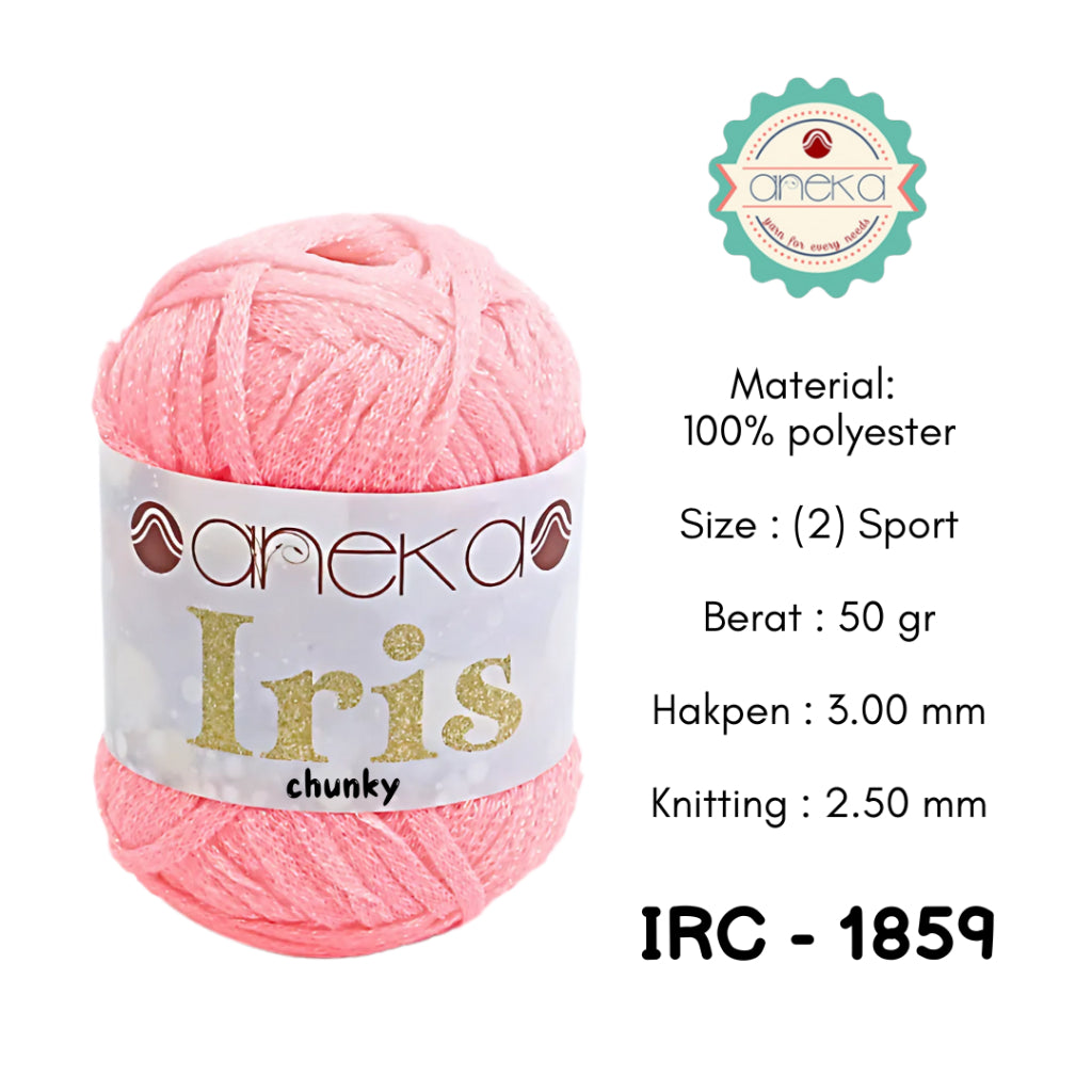 KATALOG - Benang Rajut Iris Chunky / Glitter Yarn Crochet Knitting