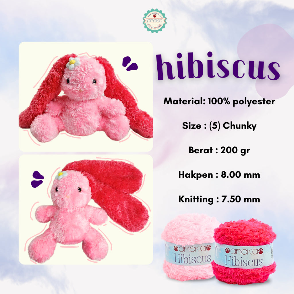 KATALOG - Benang Rajut Hibiscus / Eyelash Coral Mink Feather Crochet Knitting Yarn