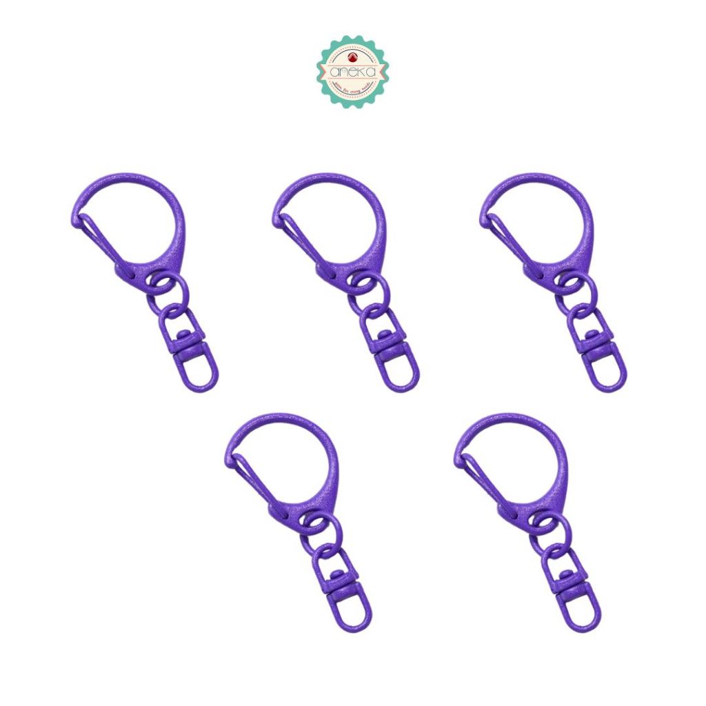 ANEKA - [5PCS] Kait Carabiner Bentuk C / Clasp Buckle Keychain Hook Premium