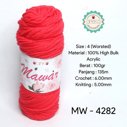 KATALOG - Benang Rajut Mawar / Soft Acrylic Yarn / 8 ply Milk Cotton Worsted / Katun Susu PART 1