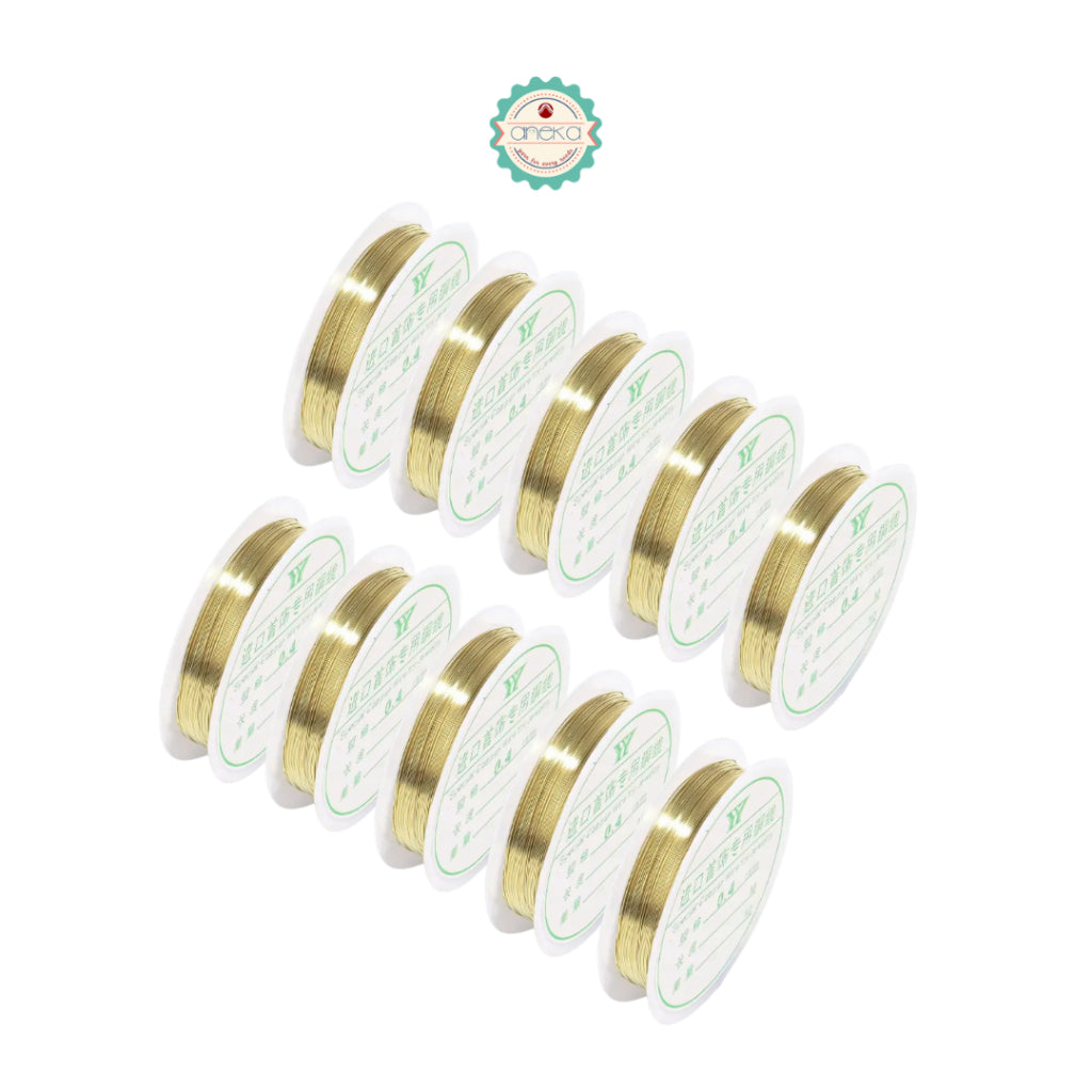 KATALOG - [1 SLOP] Kawat Stainless / Steel Wire For Bracelet / Tiger Tail Beading / 10 PCS