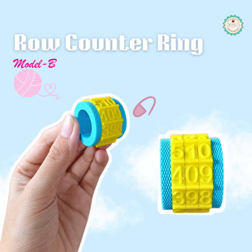 ANEKA -  3D Print Peralatan Rajut Row Counter Pastel