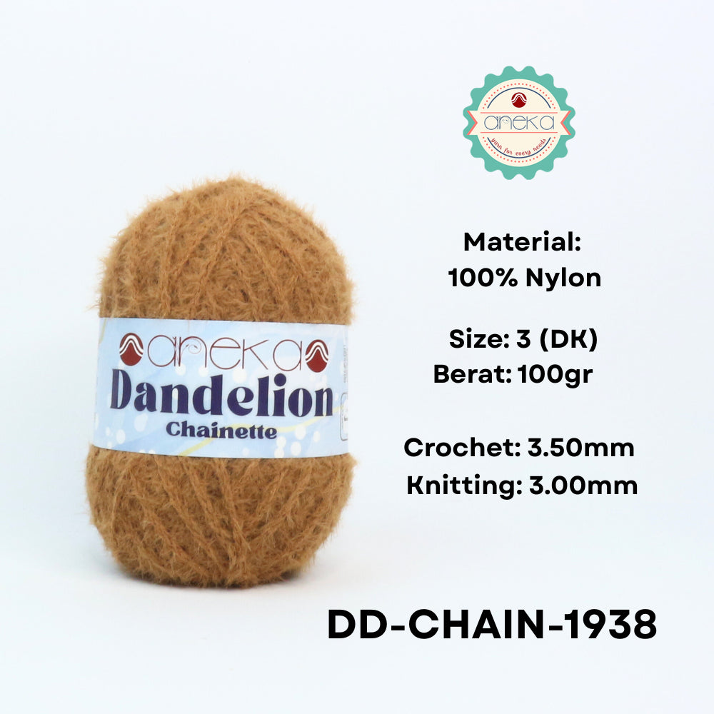 KATALOG - Benang Rajut Knitting Dandelion Chainette / Crochet Yarn Nylon / Nilon