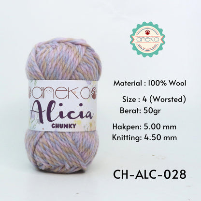 KATALOG - Benang Rajut Alicia Chunky / Wool / Wol Crochet Knitting Yarn